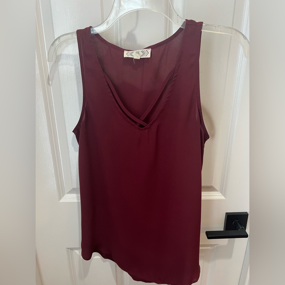 Maroon tank blouse